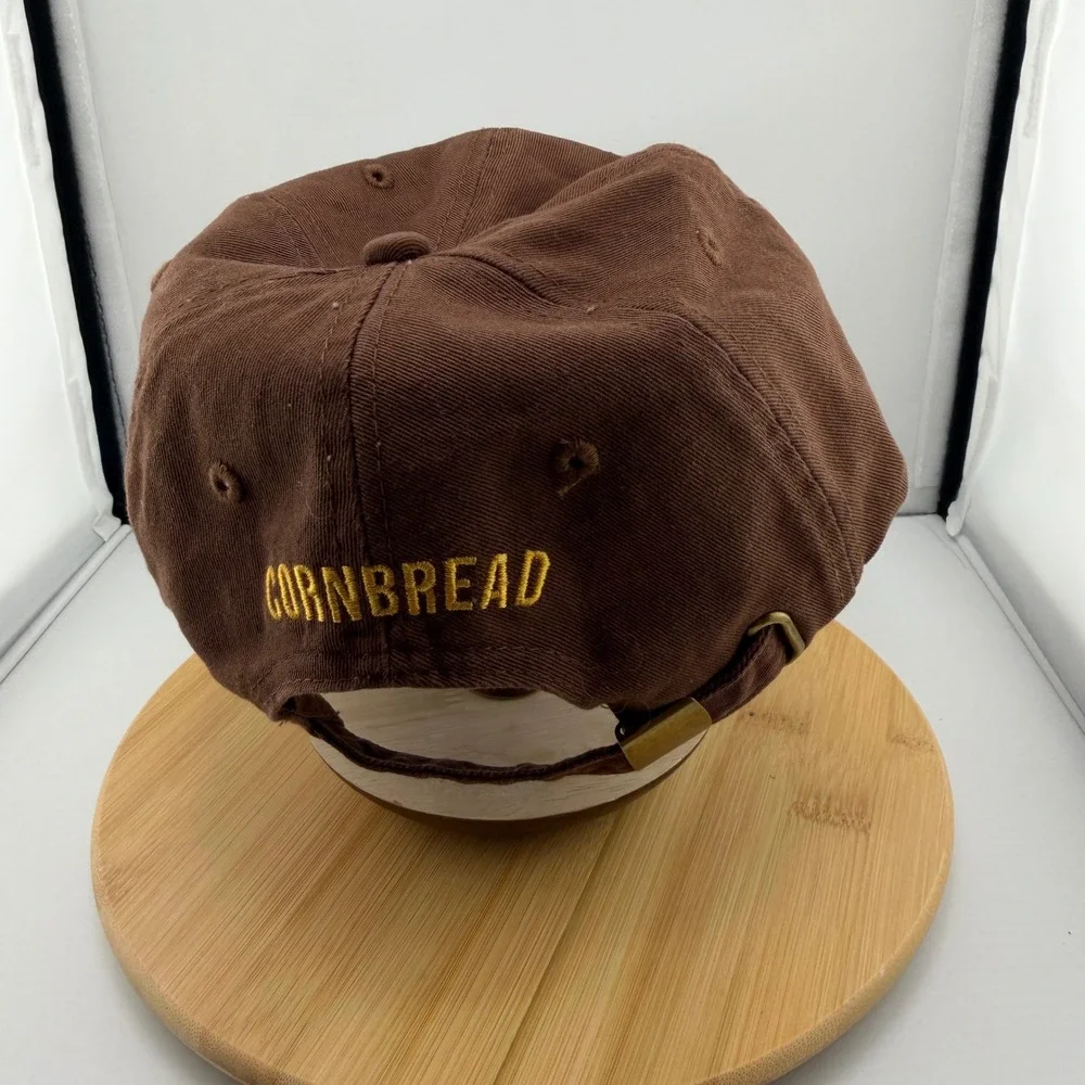 Cornbread Brown Cotton Dad Hat Yellow Leaf Embroidery Adjustable Baseball Cap